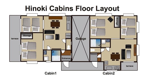 Hinoki Cabin Two Floor plan