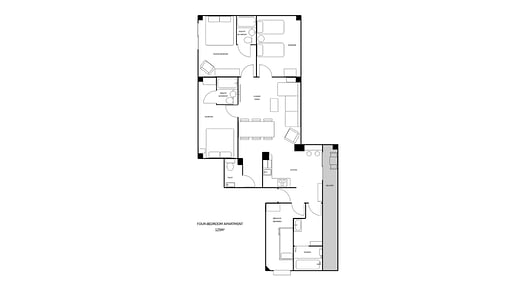 Hotel Villa Hakuba Four Bedroom Apartment Floor plan