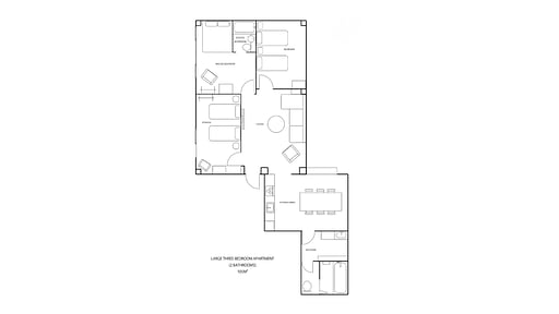 Hotel Villa Hakuba Superior Three Bedroom Apartment Floor plan