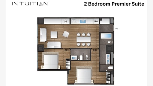 Intuition Two Bedroom Premier Suite Floor plan