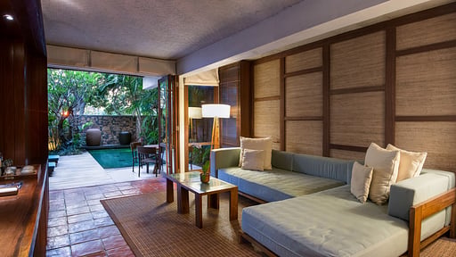 Jeeva Klui Amra Pool Villa Living room