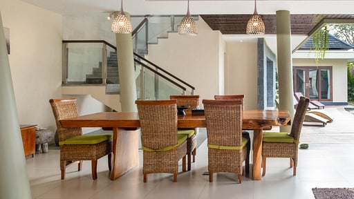 The Kasih Villa Tiga Dining area