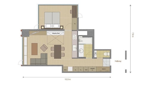 Ki Niseko One Bedroom Deluxe Yotei View Floor plan