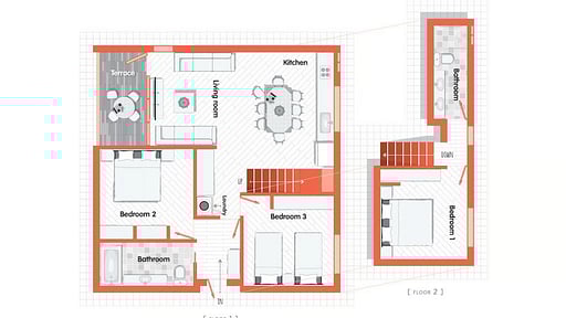 Kisetsukan Three Bedroom Condo Floor plan