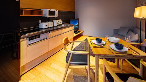 Koharu One Bedroom Apartment Kitchen