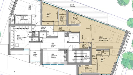 Kozue Apartment Two Bedroom Premier Floor plan