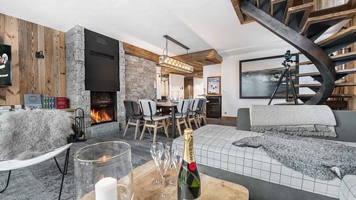 Chalet La Canadienne 8 Salon