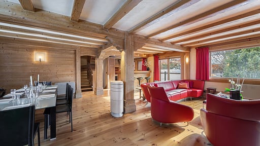 Chalet La grange a Gege Dining area