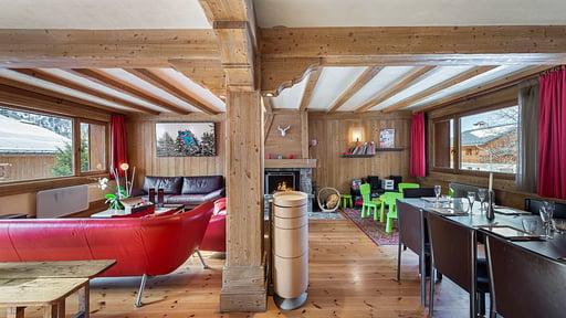 Chalet La grange a Gege Dining area