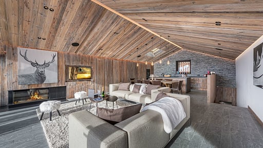 Chalet La Grange Martinel Living room