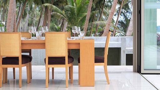 La Lagune Villa Dining area