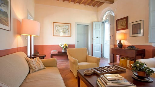 Villa La Macchietta Woonkamer