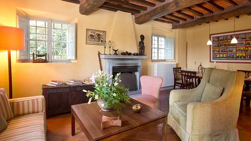 Villa La Macchietta Woonkamer