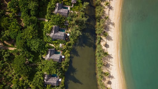 Lagoon Pool Villas Drone pictures
