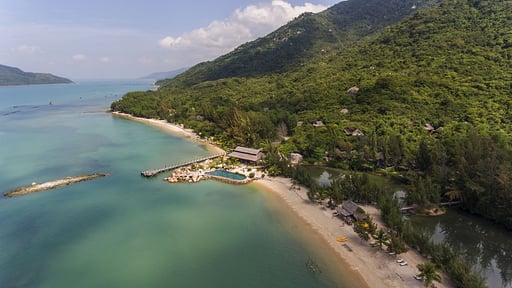 Lagoon Pool Villas Drone pictures