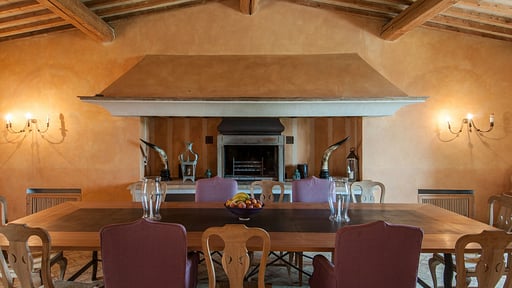 Villa Lavacchio 18 Eethoek