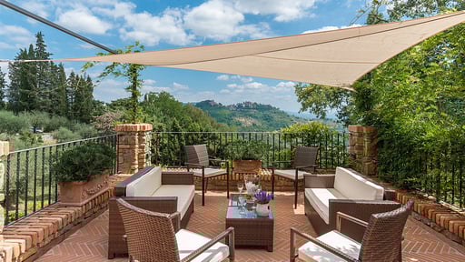 Villa Le Panteraie Terras/Veranda