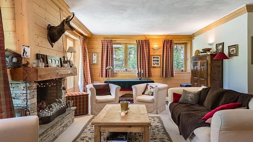 Chalet Les Danaides Woonkamer
