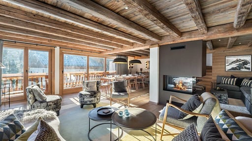 Chalet Les Voutes Woonkamer