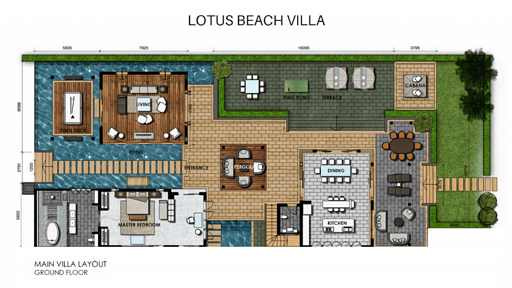 Lotus Beach Villa Схема помещений