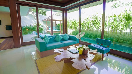 Maca Villa Two Seminyak Living room