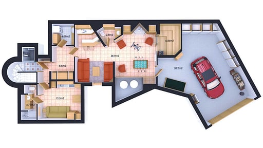Chalet Madeleine Plano de Suelo