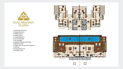 Malaiwana Duplex Floor plan