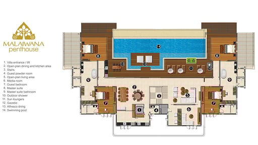 Malaiwana Penthouse Floor plan