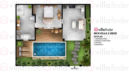 Nick Villa 2 Ubud Plano de Suelo
