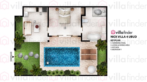 Nick Villa 4 Ubud Plan