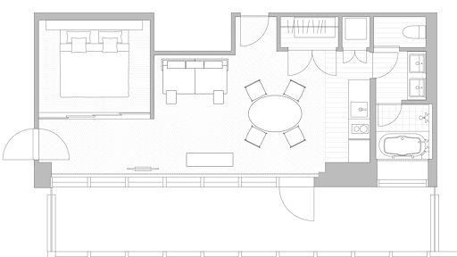 Nikko Style Premium Studio Suite View Floor plan