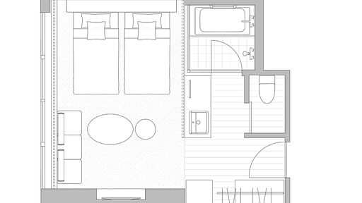 Nikko Style Studio Corner Suite Floor plan