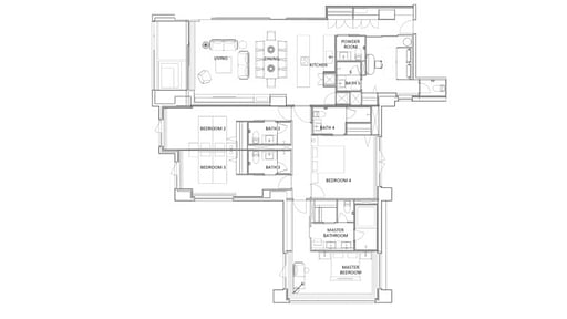 Niseko Kyo Four Bedroom Residence Floor plan