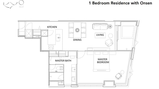 Niseko Kyo One Bedroom Residence Floor plan