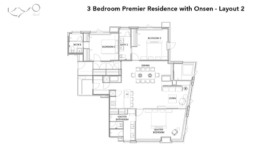Niseko Kyo Three Bedroom Premier Residence Floor plan