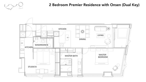 Niseko Kyo Two Bedroom Premier Residence Floor plan