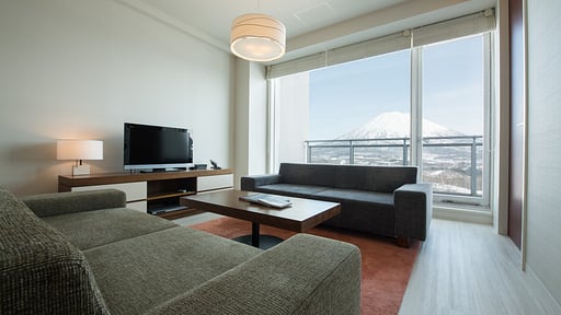 Niseko Landmark View Three Bedroom Deluxe Living room