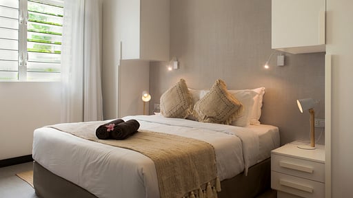 O'biches Beachfront Apartment Schlafzimmer 2