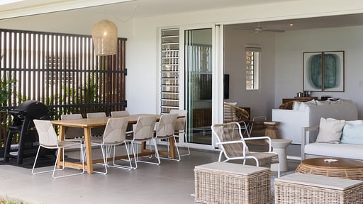 O'biches Beachfront Apartment Terrasse/Veranda