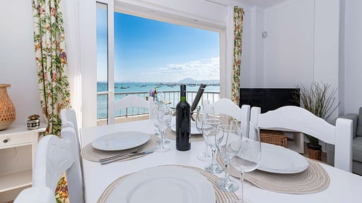 On the beach Voramar Dining area