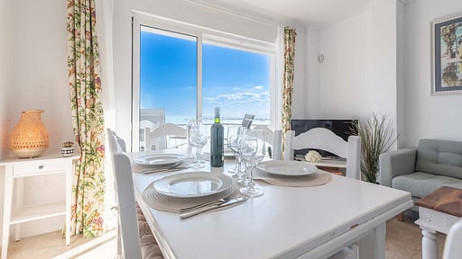 On the beach Voramar Dining area