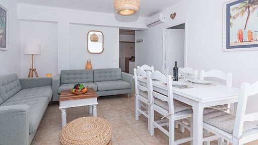 On the beach Voramar Dining area