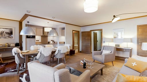 Apartment Panoramic Carré Blanc Wohnbereich