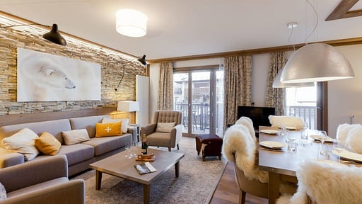 Apartment Panoramic Carré Blanc Wohnbereich