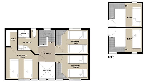 Powder Cottage Floor plan