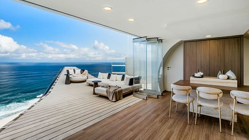 Private Jet Villa Dining area