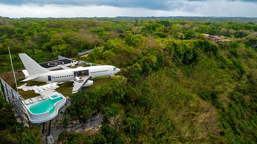 Private Jet Villa Drone pictures