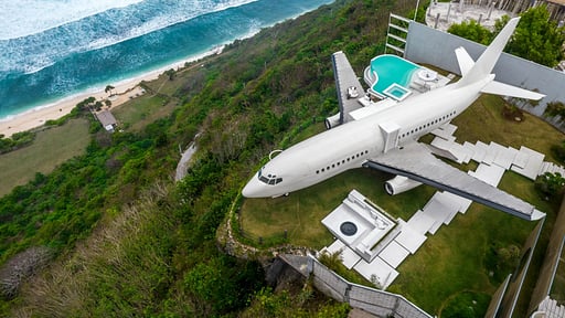 Private Jet Villa Drone pictures