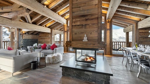 Chalet Pure White Crystal Wohnbereich