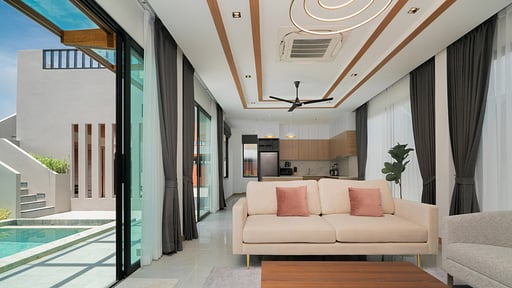 Rawayana Central Park Three Bedroom Grand Deluxe Villa Living room